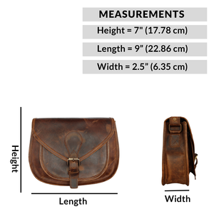 Sac à bandoulière Madosh pour femme en cuir véritable marron durable, multifonction, léger, vintage, avec deux fermetures éclair, 3L+ - Product Image 6