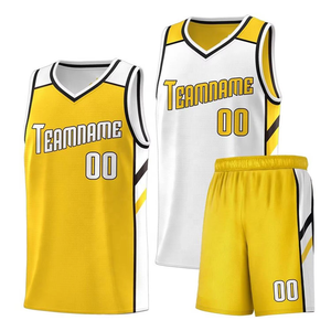 Conjunto de Camiseta de Baloncesto Sublimada Personalizada, Cuello en V, Sin Mangas, Impresión de Nombre y Número del Equipo, Secado Rápido, Unisex para Adultos, Todas las Temporadas - Product Image 4