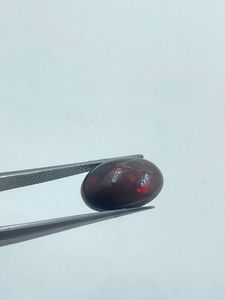 Opale noire naturelle chauffée de forme ovale 3,15 carats 9,50x13,50 mm Opale de feu - Product Image 6