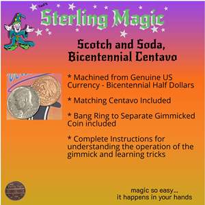 Set di Carte Blue for Bicycle Svengali Deck Bicentennial Scotch Soda <span class=keywords><strong>Centavo</strong></span> Coin - Un Trucco Magico - Product Image 3