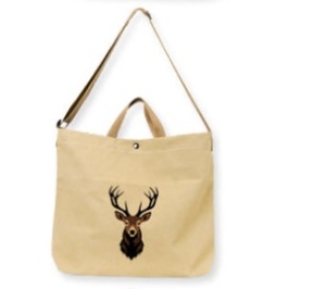 Bolsa de Compras de Lona con Estampado Floral, Tamaño Mediano, Asa para el Hombro, Uso Diario - Product Image 3