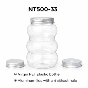 Frasco PET con Forma de Muñeco de Nieve de 500 ml con Tapa de Aluminio para Envasado de Dulces y Bocadillos en Europa, con Logotipo Personalizado - Product Image 6