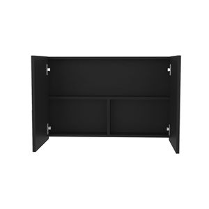 Armadietto per medicinali nero da 19,70 pollici con 2 ante, 3 ripiani e 2 specchi da bagno - Product Image 4