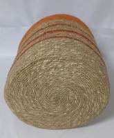 Meilleure Offre Panier en Jonc de Mer Naturel avec Couvercle pour Rangement & Organisateur Rond Tressé à la Main Écologique Capacité 6-10L Utilisation Salon