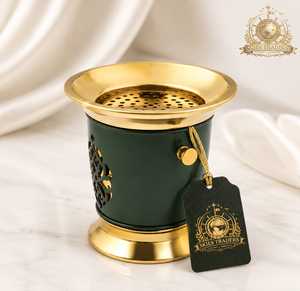 Black Stainless Steel Eco-Friendly Organic Therapeutic Incense Burner Cutout <b>Bakhoor</b> Holder Arabian Charcoal <b>Oud</b> Fragrance - Product Image 2