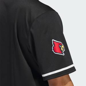 Maillot de baseball noir à manches courtes pour homme Prepetual Solutions, chemise d'équipe boutonnée, 100 % polyester, tissu en maille, écologique, séchage rapide - Product Image 3
