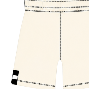 Shorts de rugby noir ivoire à taille élastique avec cordon de serrage, rayés, uniforme d'équipe personnalisé, respirant, pour l'entraînement et la performance sportive - Product Image 4
