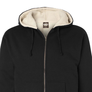 Sweat à capuche zippé intégral isolé pour homme, en mélange de coton, doublure douce, respirant, séchage rapide, hiver, OEM ODM - Product Image 3