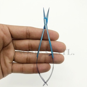 Ciseaux à ressort de couleur bleu plasma avec lames de coupe aiguisées, ciseaux à sourcils légers à prix de gros - Product Image 5