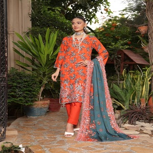 Traje de lino de 3 piezas KINARA Vol DR Haris, súper venta al por mayor, ropa de uso diario, vestidos de verano, ropa digital india y paquistaní - Product Image 3