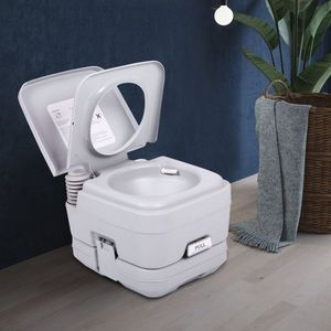 Lightweight Portable 2.6 Gallon Flushable Camping Toilet Sanitary Outdoor Travel Toilet Tents for Boats Semi Trucks RV <b>Campers</b> - Product Image 1