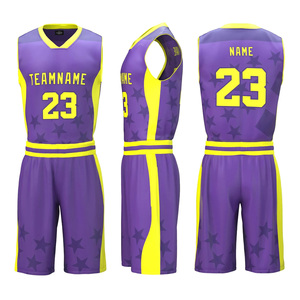 Maillots de basket-ball universitaires pour hommes, recommandés et populaires, impression numérique personnalisée, logo uni sur le devant, séchage rapide, 100% polyester, maillots d'équipe - Product Image 1