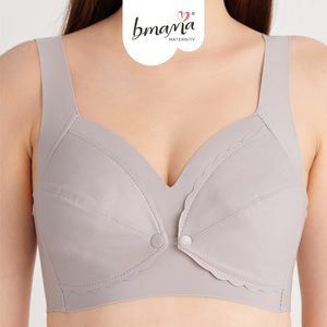 Sujetador de lactancia Bmama morado con cierre frontal, inalámbrico, para maternidad, lactancia, push-up, para dormir, transpirable, cómodo, copas B y C, BR621 - Product Image 2