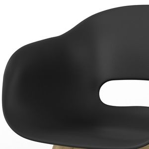 Set di 2 sedie da pranzo per esterni Kona, sedie in plastica nera - Product Image 5