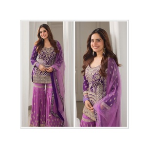 New Designer Party <b>Top</b> Palazzo & Dupatta Set for Wedding and <b>Festival</b> Wear Pakistani Palazzo Suit at Wholesale Price - Product Image 6