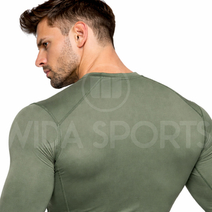Custom <b>Men</b> <b>Compression</b> <b>Shirt</b> Long Sleeve Gym Wear Moisture Wicking Fitness Training Top Quick Dry Athletic Performance Apparel - Product Image 5