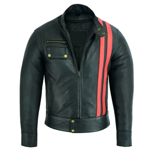 Veste de moto en cuir rembourrée coupe-vent pour garçons, équipement de motard confortable pour les pilotes de moto - Product Image 5