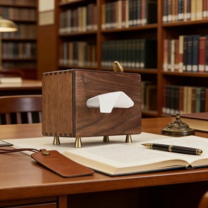 Luxury Wooden Tissue <b>Box</b> Cover Decorative Tissue Holder Perfect For <b>Vanity</b> Countertop Coffee Table And Bedroom Use From India - Product Image 6