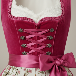 Vestido Dirndl para Mujer, Personalizado, Tela Transpirable, Bordado Alemán, Largo hasta la Rodilla, Sin Mangas, Traje Tradicional para Fiestas - Product Image 4
