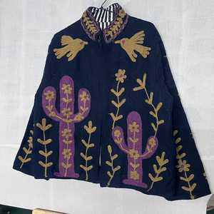 เสื้อสเวตเตอร์ปักลายกระบองเพชรสไตล์โบฮีเมียนขายส่ง คุณภาพดี ทรงหลวม แขนยาว คอจีน ความยาวเต็มตัว ใส่ได้ทุกฤดู สไตล์ลำลอง - Product Image 1