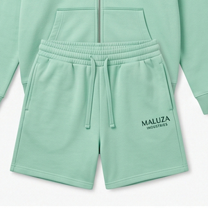 Luxury Custom Logo Summer Tracksuit Men Midweight Polyester Blend Two Piece Shorts <b>Set</b> Casual Regular Fit Eco-Friendly - Product Image 2