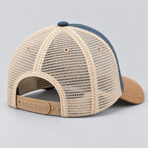 Casquette de camionneur unisexe en sergé de coton de qualité supérieure avec dos en maille, réglable, à fermeture snapback, pour les sports de plein air, les voyages et le quotidien - Product Image 3