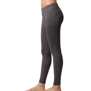 Legging de yoga athlétique taille haute en nylon pour femme, motif uni, ultra doux, pour la gym et l'entraînement, grandes tailles - Product Image 2