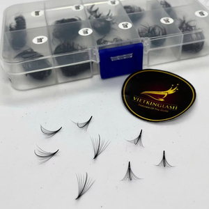 ขนตาปลอมแบบพัดสำเร็จรูป Wispy Loose Lashes  แบบถาด  ความยาวผสม  ความโค้ง CC  ขนแคชเมียร์  500 พัดสำเร็จรูป - Product Image 5