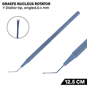 Punta de Rotación y Dialización Graefe Nucleus, 0.4mm, Titanio, Instrumento Quirúrgico Oftálmico, Calidad Alemana - Product Image 1