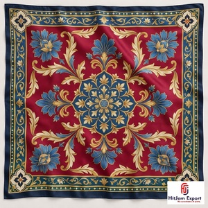 Premium Custom Printed Silk Feel Square Headscarf Soft Lightweight OEM ODM Manufacturer Upolu Custom Fabric Products - Product Image 4