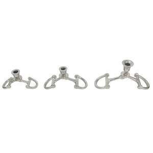 Portavelas Decorativo para Mesa de Salón con Diseño de Bocado de Caballo Plateado, Resistente al Calor, ¡Venta Caliente! - Product Image 4