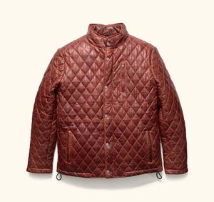 Blouson Aviateur Matelassé Marron pour Homme – Manteau Bomber d'Hiver à Double Boutonnage, Col Montant, Boutons sur le Devant, Poches, Vêtement d'Extérieur Uni - Product Image 1