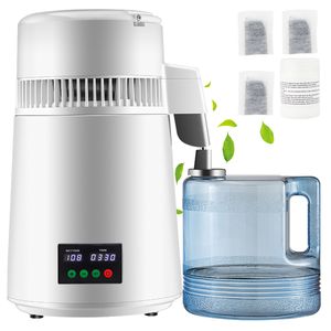 Machine à distiller l'eau 750W 1,1 gallon, 0,3 gallon/h, en acier inoxydable 304, avec minuterie 0-99h et affichage de la température - Product Image 1