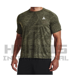 T-shirts en molleton décontractés pour hommes, col rond, coupe classique, 100 % polyester personnalisés - Séchage rapide, respirants, manches courtes, 140 g, grandes tailles - Product Image 3