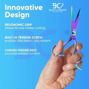 Tijeras de Barbero de Alta Calidad 2026, Diseño Innovador, Alto Rendimiento, con Mango Ergonómico para Cortes Suaves y Precisos - Product Image 4
