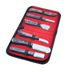 Heavy Duty Stripping <b>Knife</b> <b>Set</b> Wooden Handle Stainless Steel Pet Grooming Tools for Thick Coat Dogs Cats Fur Trimming - Product Image 1