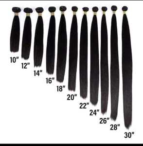 Extensiones de Cabello Humano Virgen Indio Remy 100% Natural Negro, Trama Simple 100g, Sin Enredos - Product Image 1