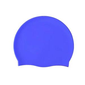Gorro de natación de silicona de color puro, ajuste elástico unisex, negro - Product Image 5