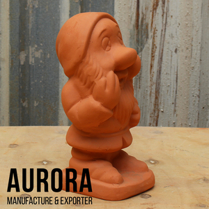 Statue de gnome décorative en terre cuite AURORA POTS, fabriquée au Vietnam, résistante aux intempéries, pour jardinières et plantes d'intérieur. - Product Image 5