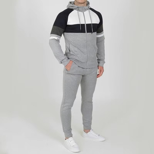 Men's 2 Piece Outfits Solid Color Long Sleeve Track Suit <b>Jacket</b> Coat Pants Tracksuit Set Gym <b>Workout</b> Casual Wear Track Suit - Product Image 2