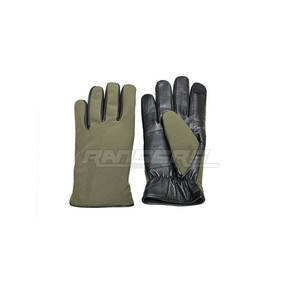 Leather Fashion <b>Gloves</b> Premium Sheepskin Waterproof Canvas Wrist Length Outdoor Sporty Style Mens Winter <b>Gloves</b> - Product Image 1