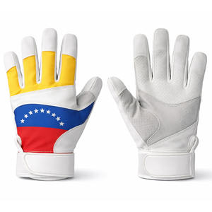 Guantes de Receptor de Fútbol Americano con Palma de Cuero, Dedos Acolchados y Cierre Seguro en la Muñeca para Entrenamiento y Partidos, Suministro de Fábrica - Product Image 1