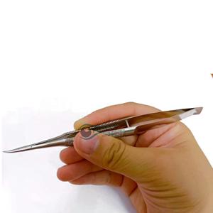 Portaagujas Barraquer Curvo Sin Bloqueo con Mandíbulas Delicadas, Instrumento Quirúrgico Oftalmológico de Acero Inoxidable - Product Image 3