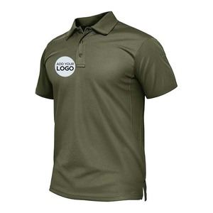 T-shirt à manches courtes, anti-transpiration, pour le golf et le tennis, polos légers pour hommes, polos en coton piqué, classiques et actifs - Product Image 4