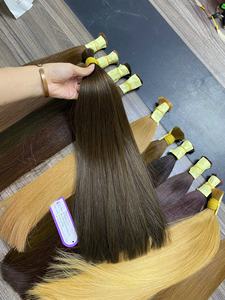 Cabello Humano Virgen Remy de Color, 100g, Grado Remy, Cutícula Alineada, Doble Trama, Vietnamita, para Extensiones de Cabello y Pelucas, Decolorado - Product Image 2