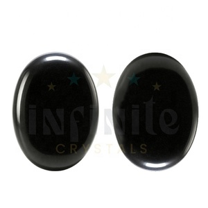 Vente en gros Obsidienne noire Pierre de palmier Pierre de protection naturelle en cristal de guérison Pierres de palmier de méditation énergie Reiki à vendre - Product Image 1