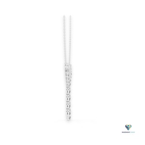 14.02ct White Gold Pear Shape Lab Grown Diamond V-<b>Necklace</b> in 14K Solid Gold, Elegant Drop Pendant <b>Statement</b> Jewelry for Wedding - Product Image 4