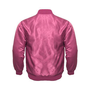 Veste bomber en satin soyeux 100% polyester de haute qualité avec logo personnalisé pour hommes - Product Image 5