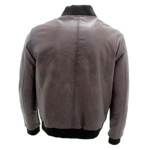 Chaqueta Bomber de Piel de Vaca para Hombre, Estilo Casual de Invierno, Cuello Alto, Cierre de Cremallera, Alta Calidad, Ecológica, Suministro Directo de Fábrica - Product Image 6