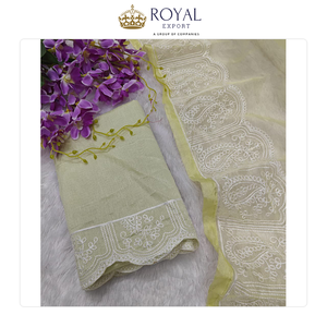Exclusive Sale on Latest Fashion Beautiful Design Organza Silk Saree with Cotton Thread <b>Work</b> for Women Wedding Wear - Product Image 5